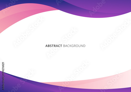 Fotografia Abstract business template pink and purple gradient wave or curved shape isolate