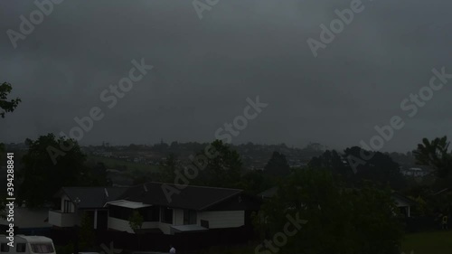 timelapse new zealand daytime cloudy day rainy day rainy to sunny household residence area photo