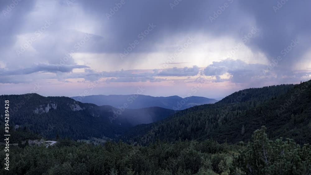 Time lapse of whispy clouds passing by over beautiful landscape in Italy Time lapse of whispy clouds passing by over beautiful landscape in Italy