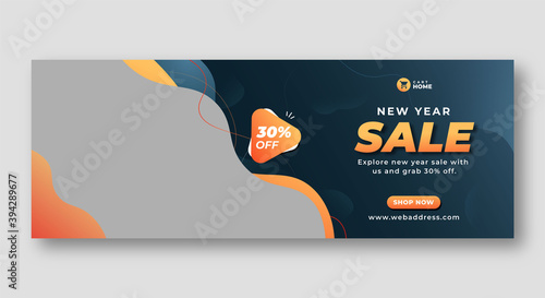Fashion sale web banner facebook cover abstract template