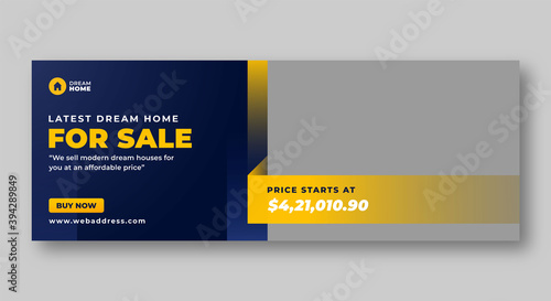 Real estate social media facebook cover web banner