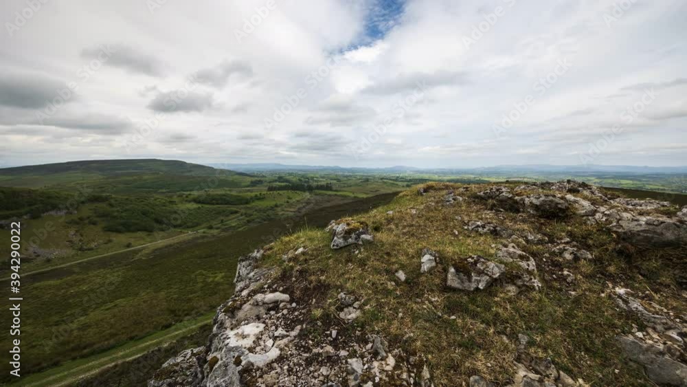 Time lapse of rural and remote landscape of grass, trees and rocks during the day in hills of Carrowkeel in county Sligo, Ireland. Time lapse of rural and remote landscape of grass, trees and rocks during the day in hills of Carrowkeel in county Sligo, Ireland.