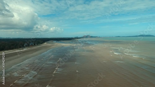 Empty scenic beach with wonderful contrast photo