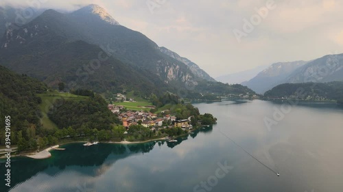 Unspeakable splendor of a lake ledro in dreamlike valley ledro in Trentino region (North Italy) photo