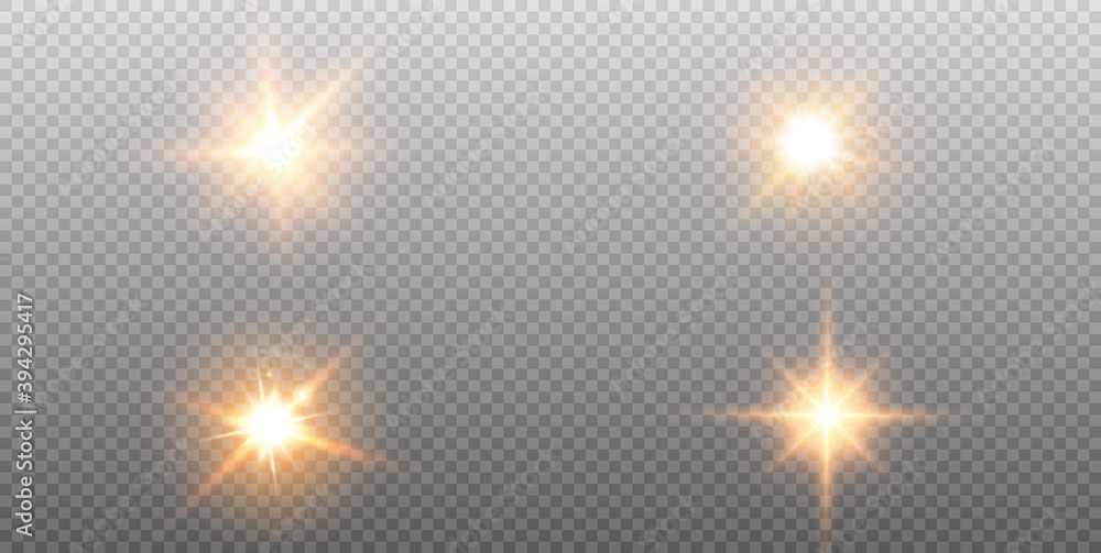 Glowing White Light effect. Vector illustration Glowing White Light effect. Vector illustration