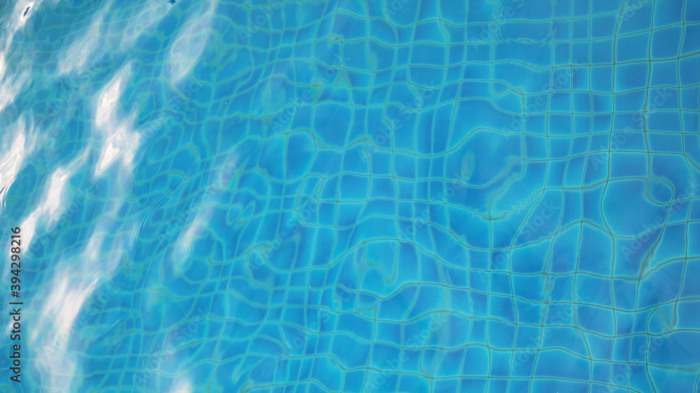 Ripples of swimming pool water