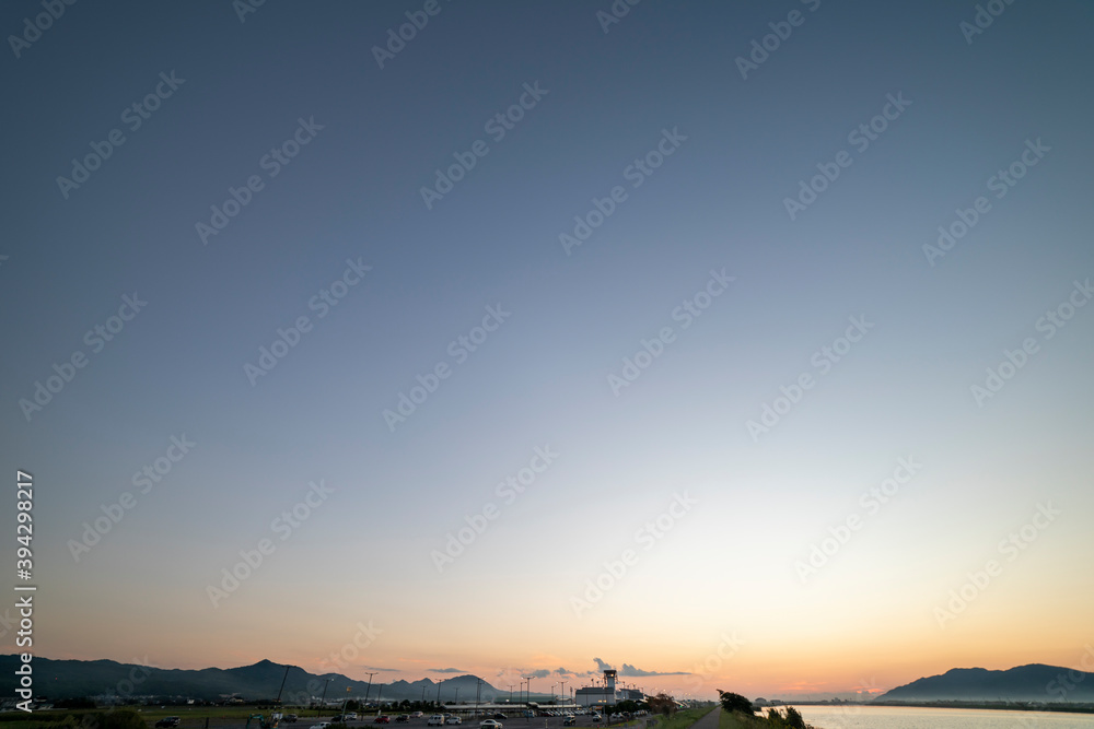 Lake Shinji at sunset
