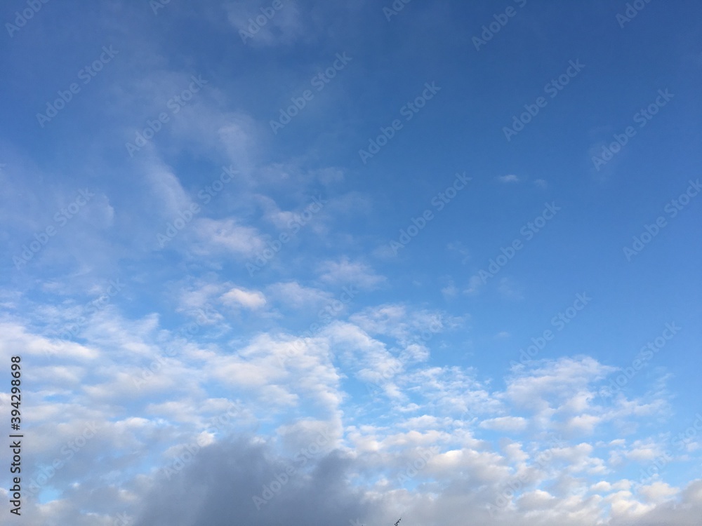 空と雲と太陽の背景