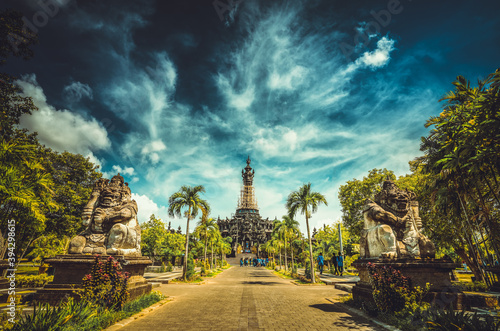 Traditional balinese hindu temple Bajra Sandhi monument in Denpasar  Bali  Indonesia