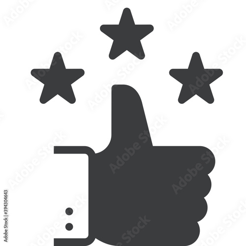 glyph icon representing appreciation, recognition, reward & support
