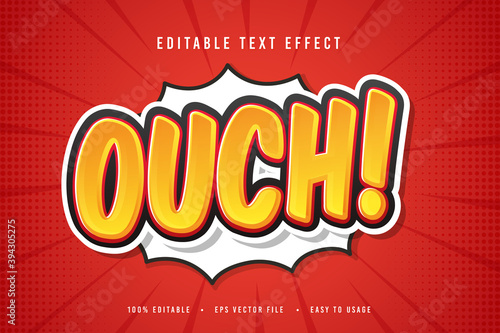 decorative ouch Font and Alphabet vector