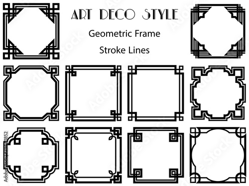Frames simple classic set. Basics element of decor. Square panels picture border frames. Collection of Vintage retro sketch drawing Framework for banner.