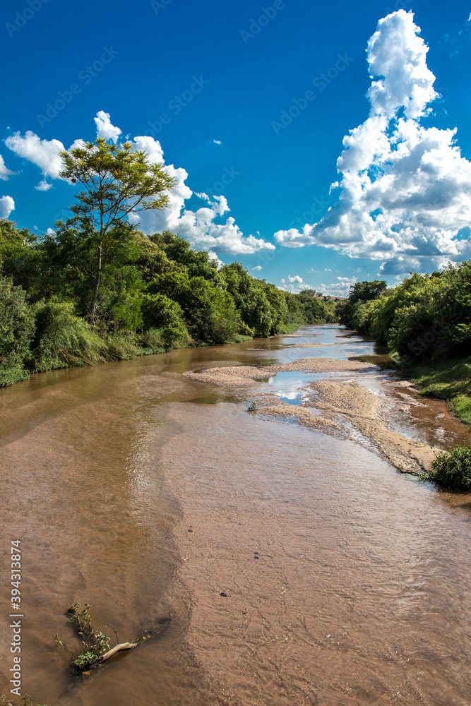 sand banks on a silted riverbed in Brazil sand banks on a silted riverbed in Brazil