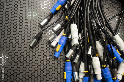 A lot of wires with differe...