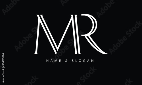 MR, RM, M, R abstract letters logo monogram