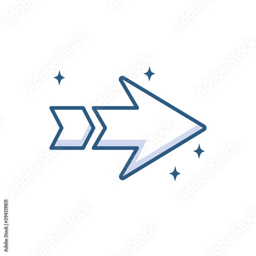 arrow directional pictogram line style icon