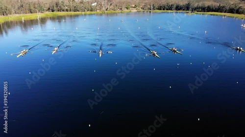 Crew practice on Otay Lake photo