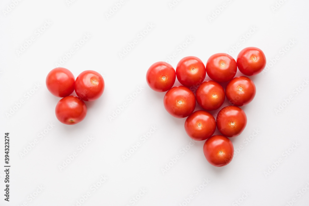 cherry tomatoes on a white background cherry tomatoes on a white background
