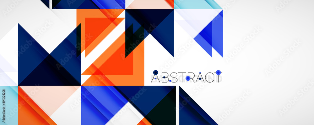 Set of vector triangle geometric backgrounds. Vector illustration for covers, banners, flyers and posters and other designs