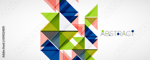 Set of vector triangle geometric backgrounds. Vector illustration for covers, banners, flyers and posters and other designs