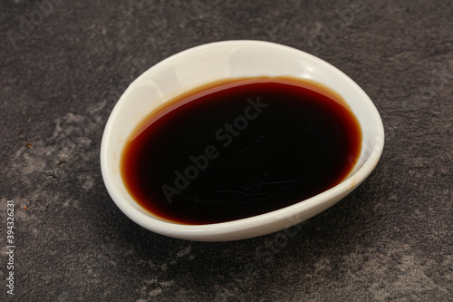 Asian soya sauce in the bowl