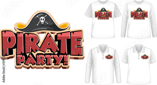 Mock up shirt with pirate party icon