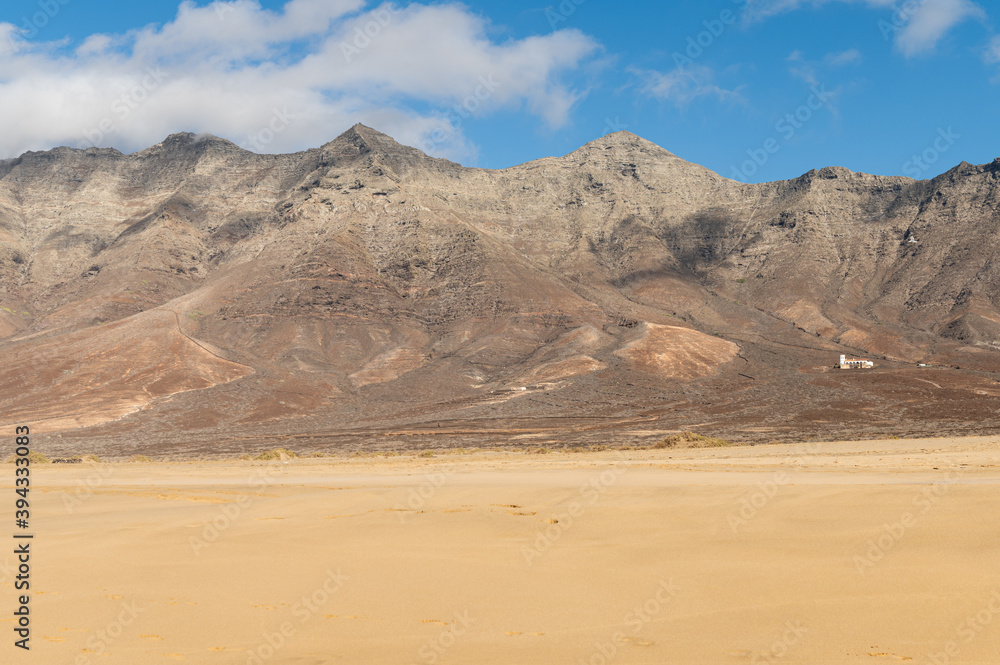 Mountains in Cofete beach, Fuerteventura island