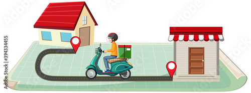 Isolated delivery icon on white background