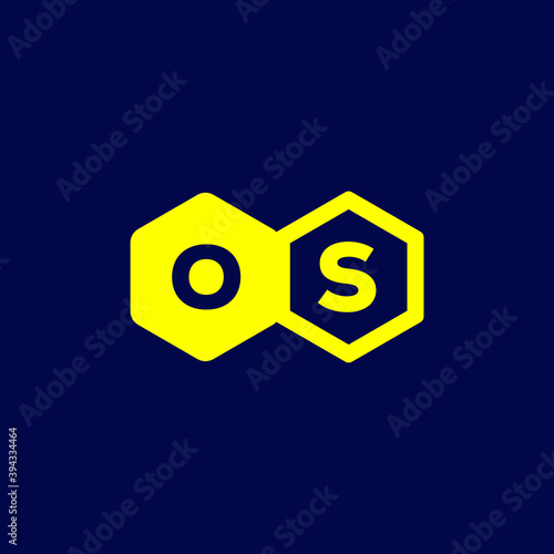 OS Letter Initial Logo and Icon for Business Branding and Website Editable Vector and Website Favicon Design Unique Modern Logo Version