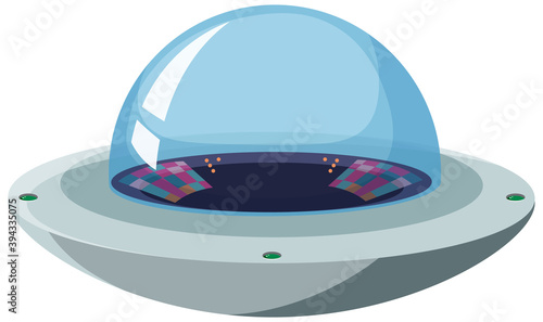 Isolated UFO on white background