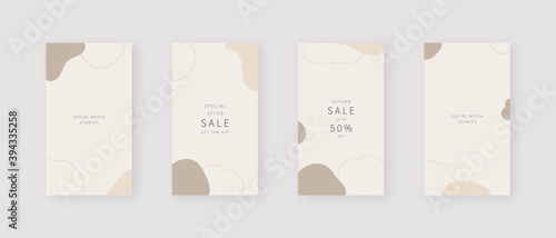 Social media template. Trendy editable social media stories template. Mockup isolated. Template design. Vector illustration.