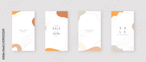 Social media template. Trendy editable social media stories template. Mockup isolated. Template design. Vector illustration.