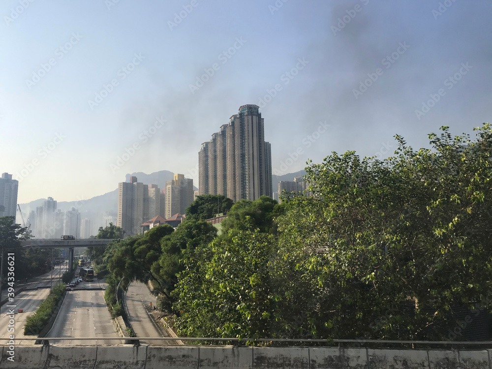 cityscape in Kowloon, Hong Kong
