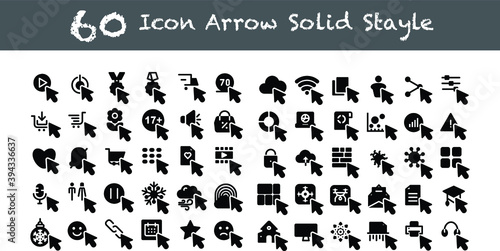 60 Icon Pointer Solid Style for any purposes website mobile app presentation