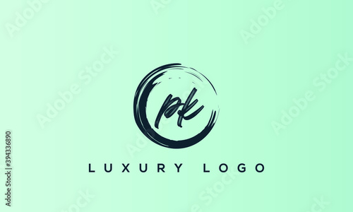 PK Letter Logo Alphabet Design Template Vector