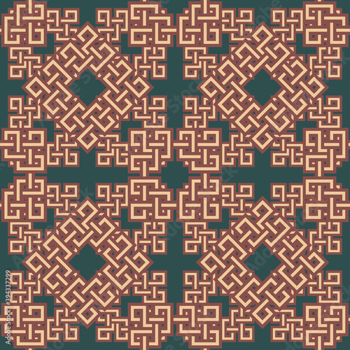 Seamless pattern Celtic, abstract vintage geometric wallpaper. 