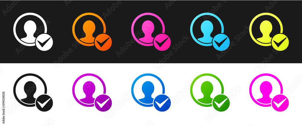 Set Create account screen icon isolated on black and white background. Vector. Set Create account screen icon isolated on black and white background. Vector.