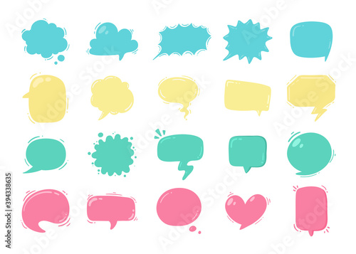Speech Bubble for Entering Conversation Messages and Thoughts of Cartoon Characters