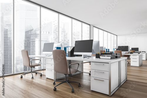 White open space office corner © ImageFlow