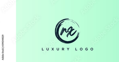 RX XR R X Letter Logo Alphabet Design Template Vector