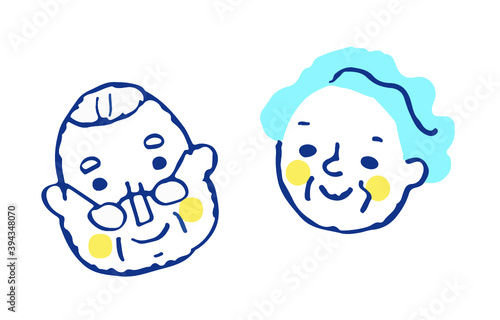 笑顔のシニアカップル　