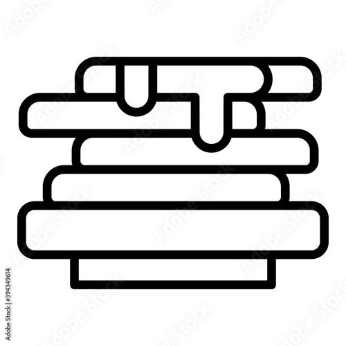 Chocolate paste sandwich icon. Outline chocolate paste sandwich vector icon for web design isolated on white background