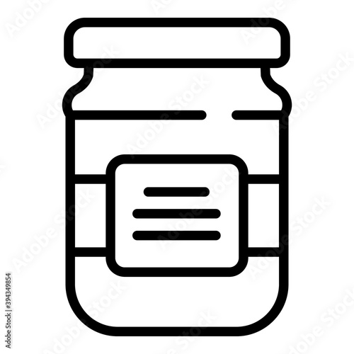 Chocolate paste ingredient icon. Outline chocolate paste ingredient vector icon for web design isolated on white background