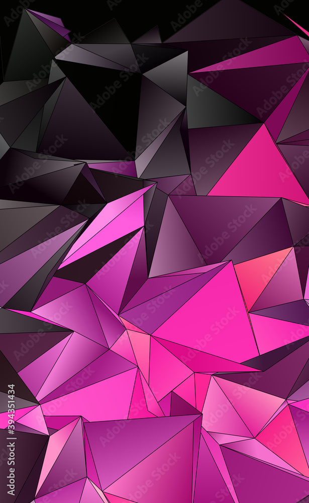 Fototapeta premium 3d Triangles, abstract background. Design wallpaper.