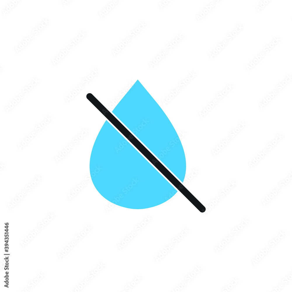 Icon vector graphic of water drop cross Icon vector graphic of water drop cross