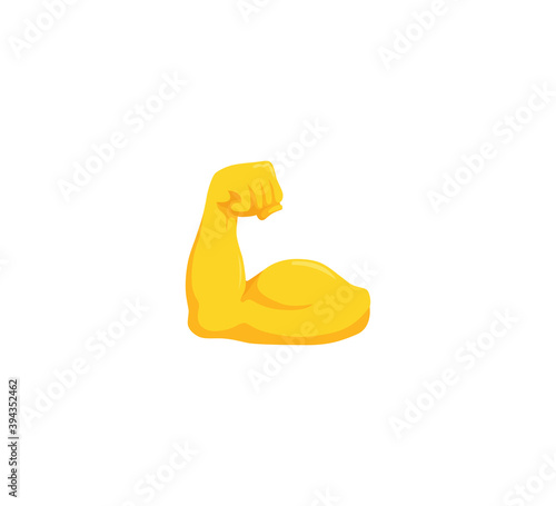 Biceps emoji gesture vector isolated icon illustration. Biceps gesture icon