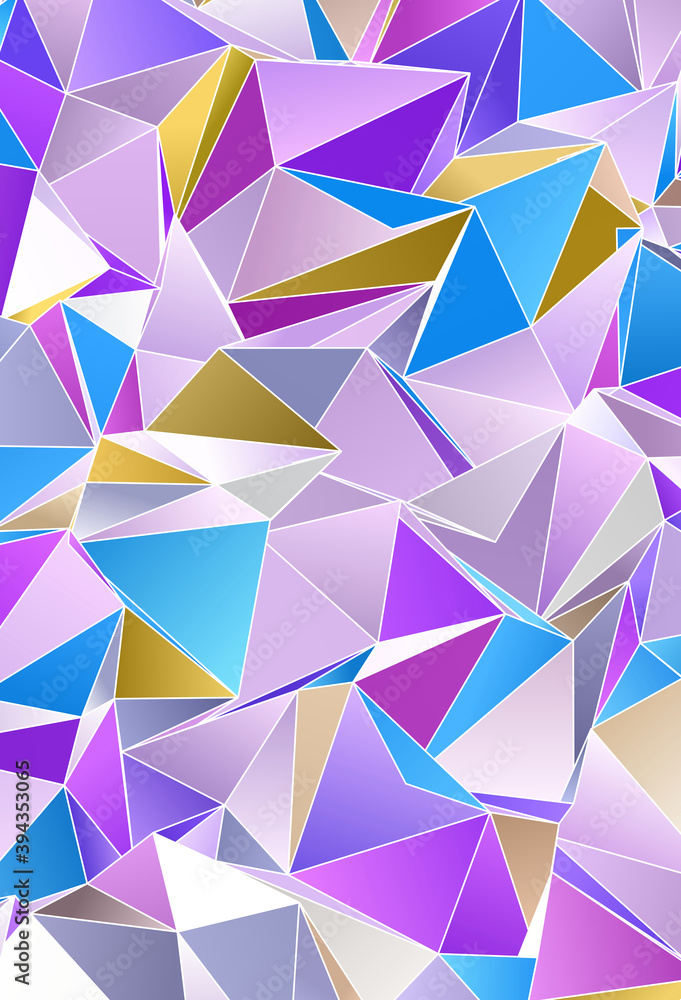 Fototapeta premium 3d Triangles, abstract background. Design wallpaper.