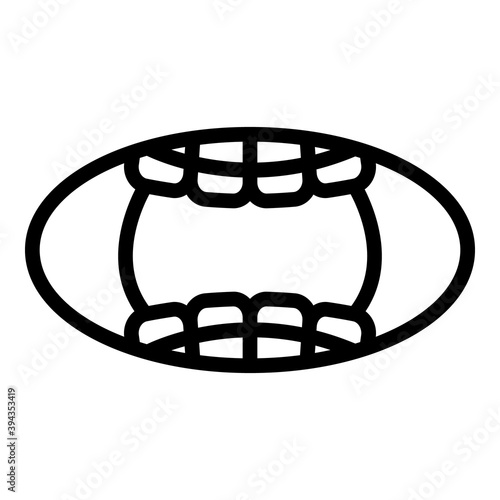 Braces treatment icon. Outline braces treatment vector icon for web design isolated on white background