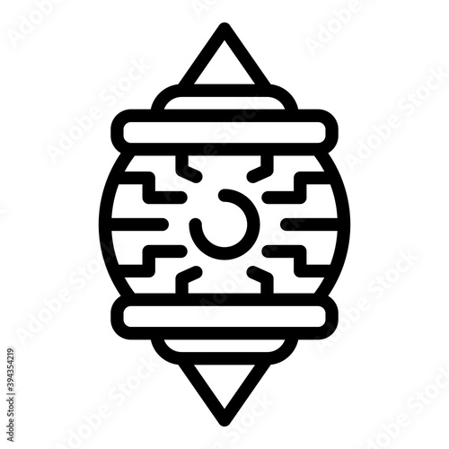 Evil eye icon. Outline evil eye vector icon for web design isolated on white background