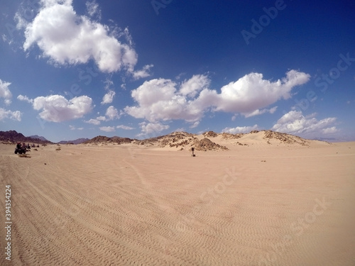 Motion blure. Quad safari.Photos were taken while driving. Desert of Sinai Peninsula  Egypt. Near Sharm El Sheikh